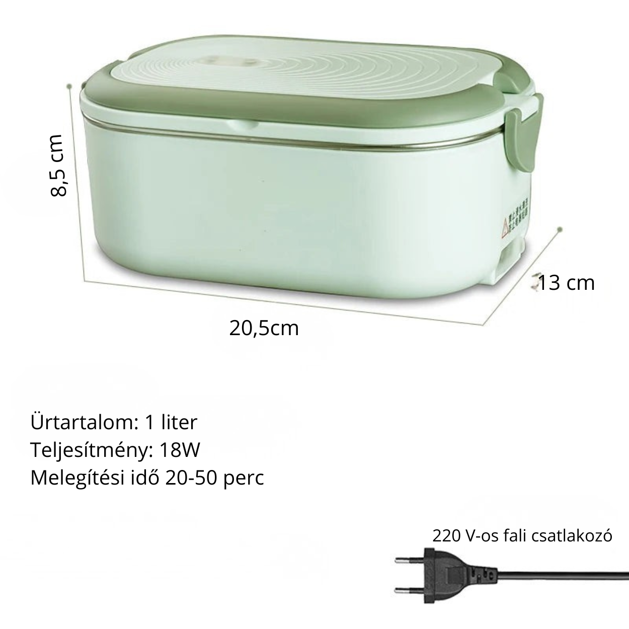 Elektromos ételhordó melegítő funkcióval