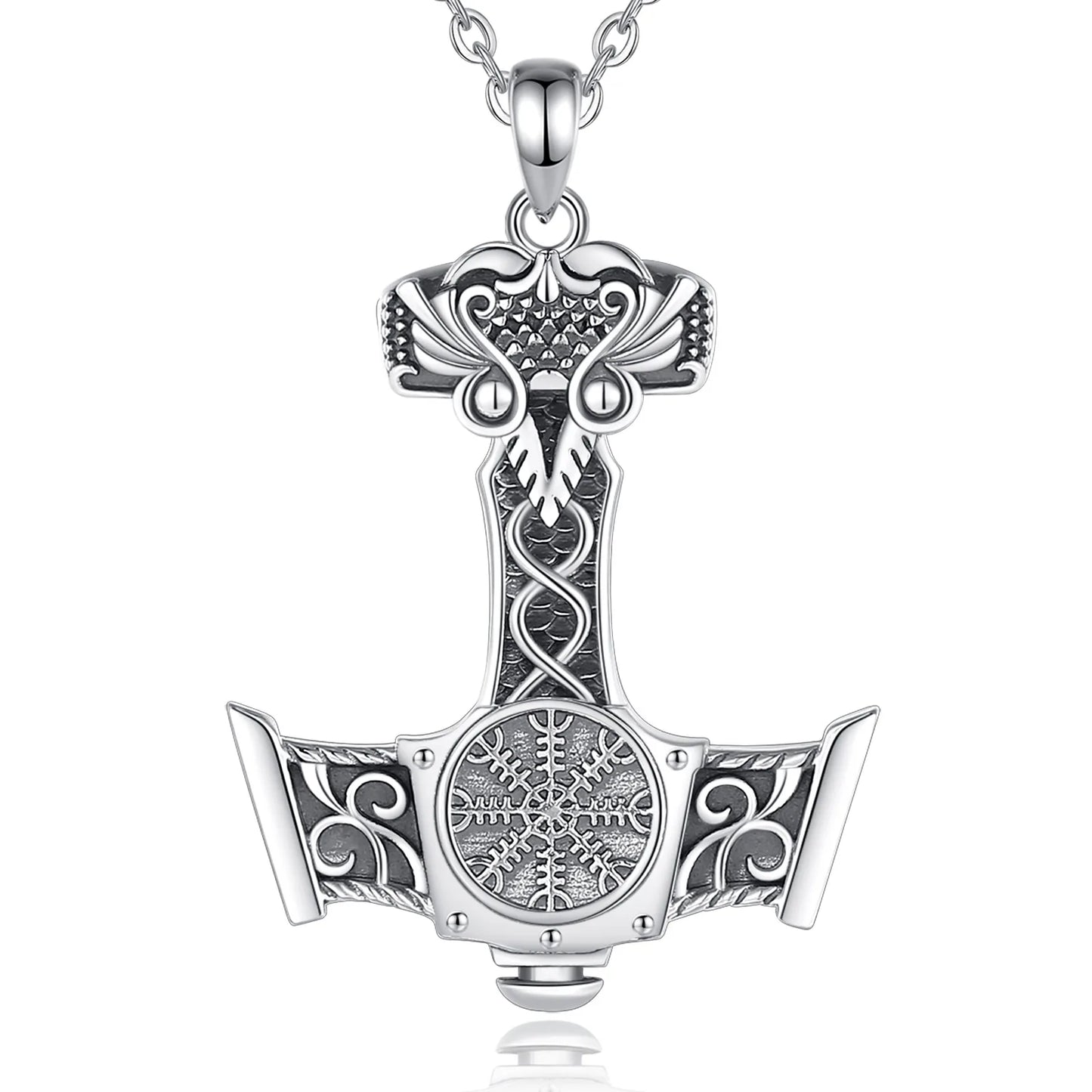 Thor kalapácsa (Mjölnir) ezüst medál 925 Sterling ezüstből