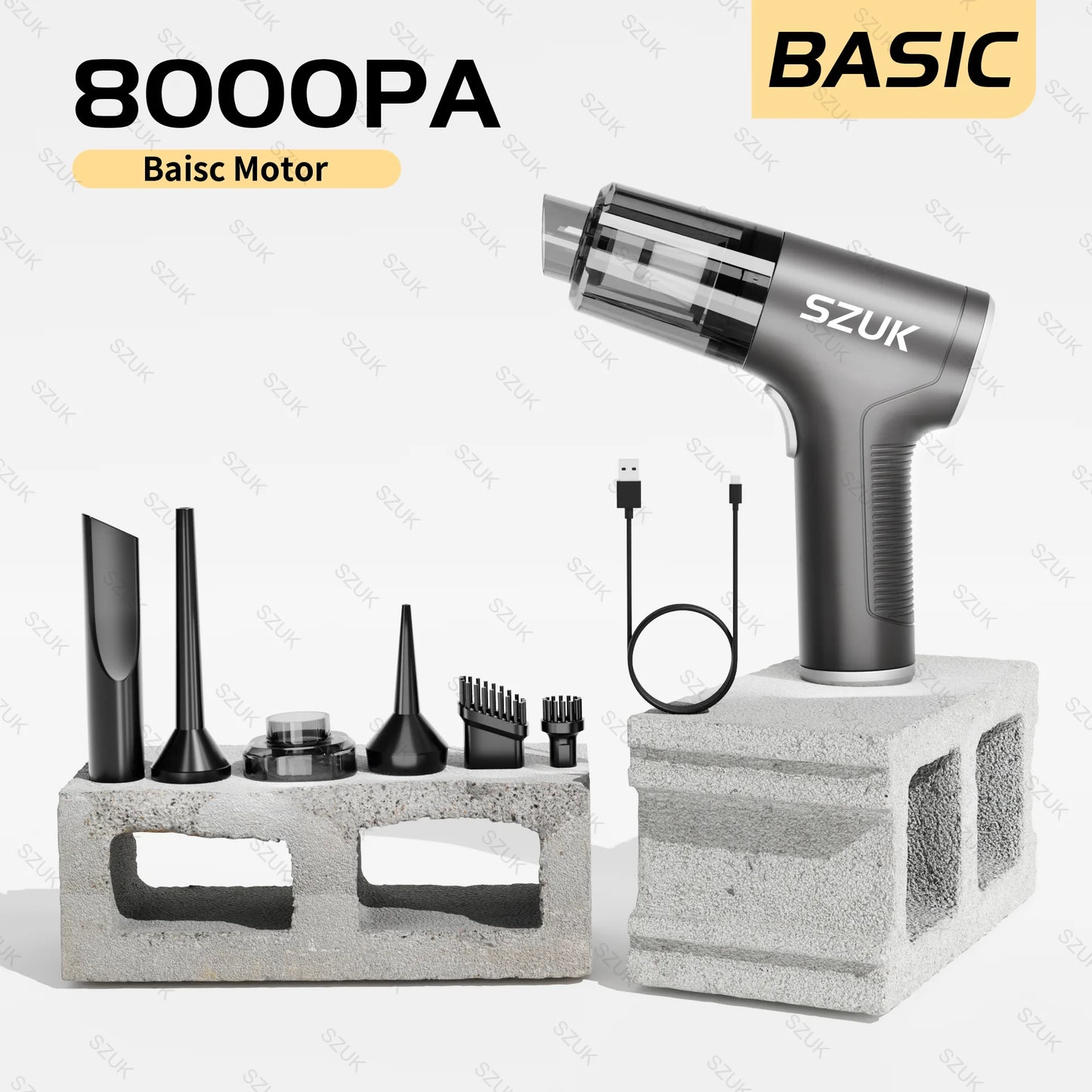 SPIRI-TECH SZUK 98000PA vezeték nélküli hordzható autós mini-porszívó - világszerte rendkívül népszerű termék