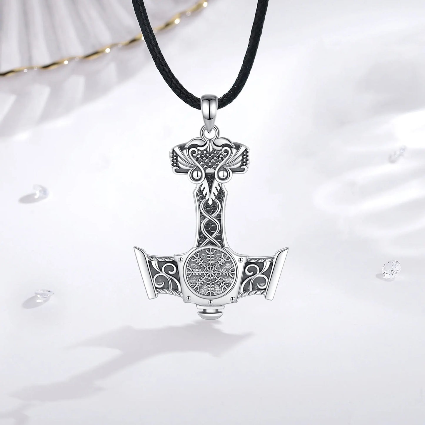 Thor kalapácsa (Mjölnir) ezüst medál 925 Sterling ezüstből