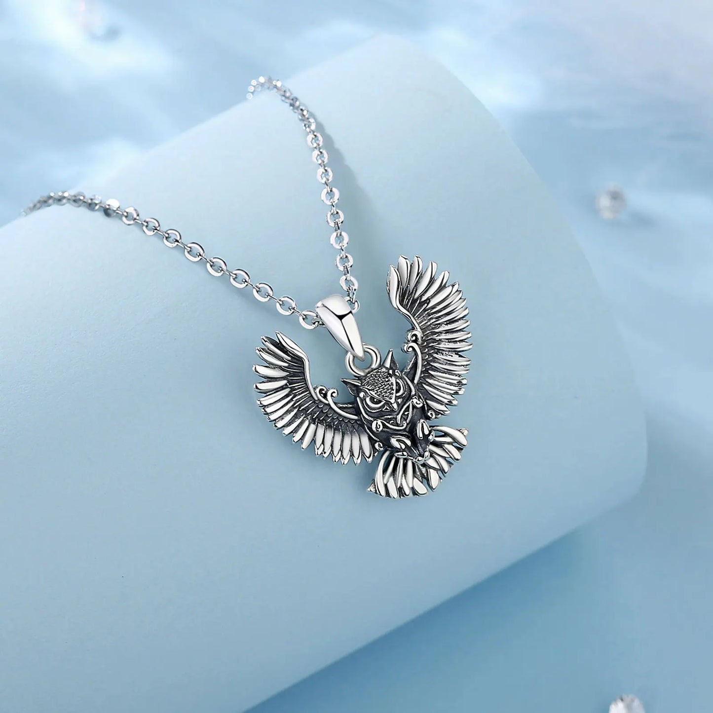 925 Sterling Ezüst bagoly medál
