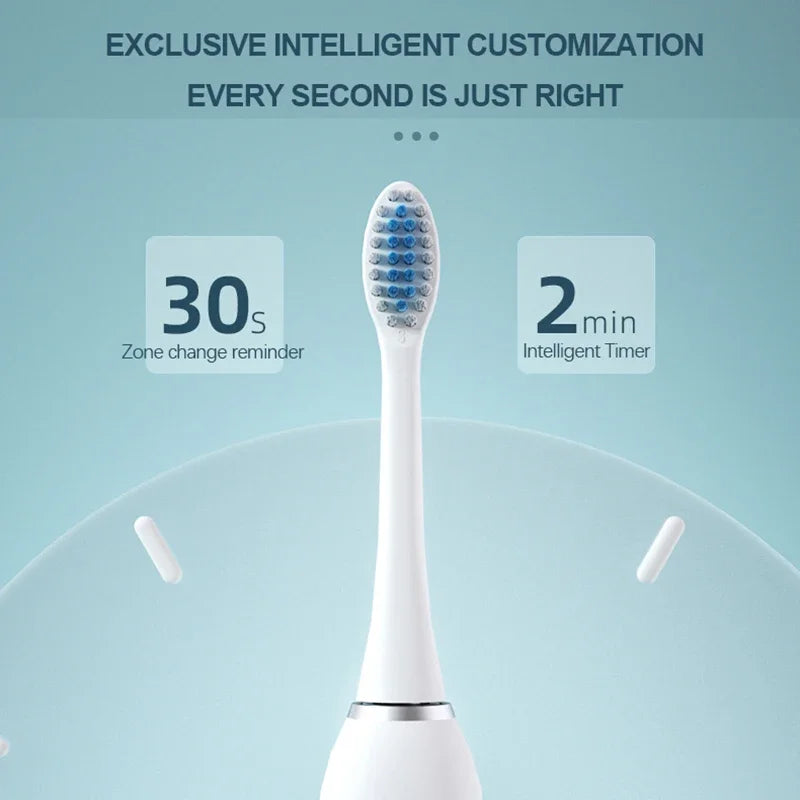 Xiaomi MIjia elektromos fogkefe IPX7 vízállósággal, ultraszonikus fogfehérítéssel, 6 féle időzített működési móddal