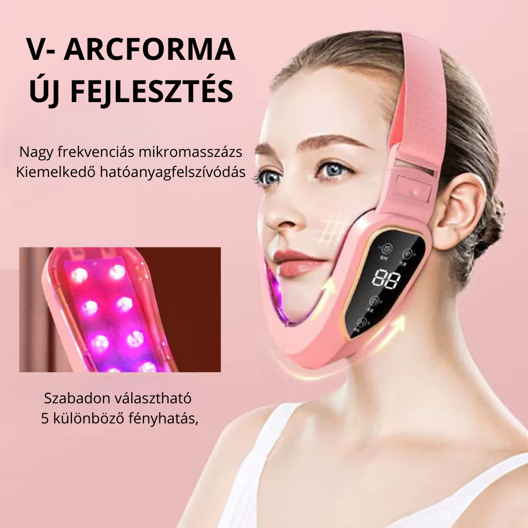 LED Photon Terápiás Arcformáló Vibrációs Masszírozó