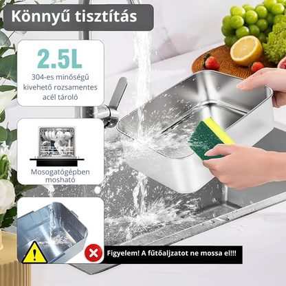 2.5 + 1 literes elektromos ételhordó doboz melegítő funkcióval