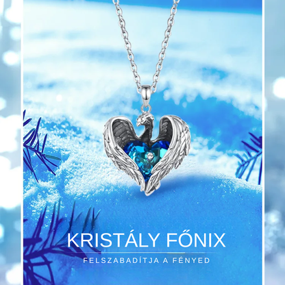 Kristály főnix ezüst medál