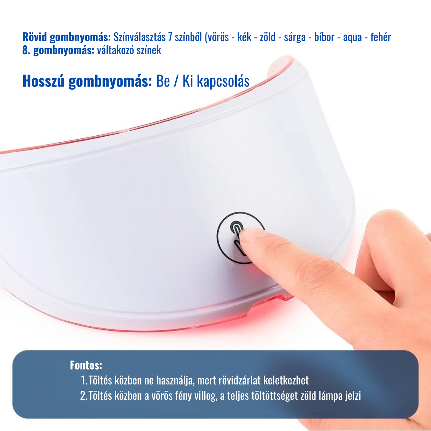 LED Arc-, és Nyakmaszk – Bőrfeszesítő, Ránctalanító készülék