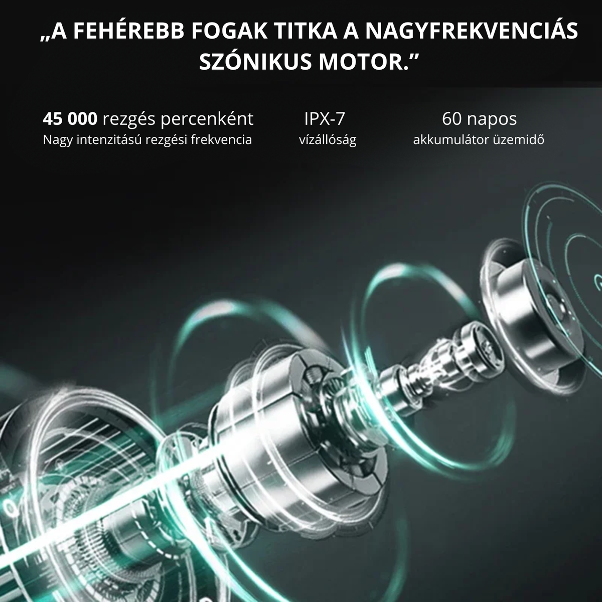 Xiaomi MIjia elektromos fogkefe IPX7 vízállósággal, ultraszonikus fogfehérítéssel, 6 féle időzített működési móddal
