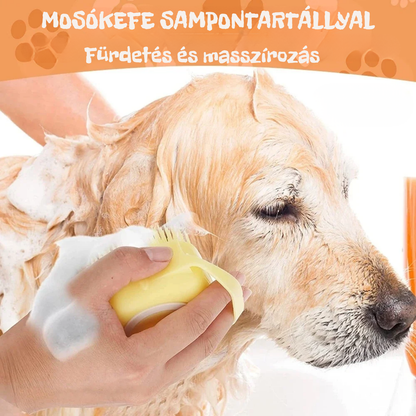 Sampontartállyal ellátott mosókefe
