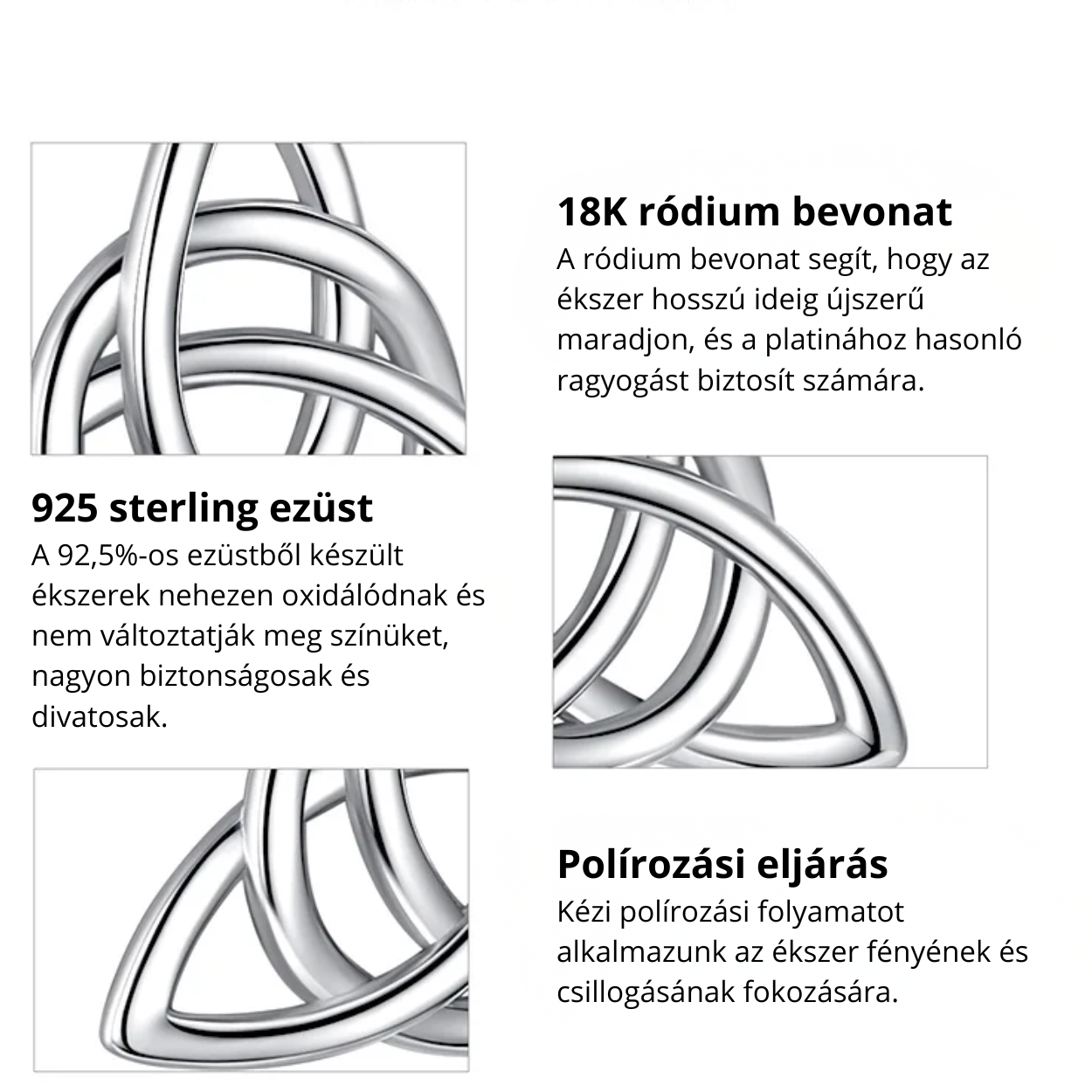 Kelta csomó ezüst medál