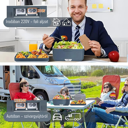 2.5 + 1 literes elektromos ételhordó doboz melegítő funkcióval