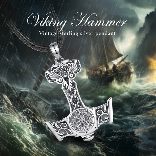 Thor kalapácsa (Mjölnir) ezüst medál 925 Sterling ezüstből