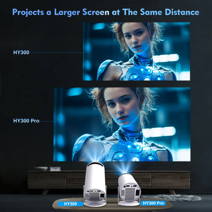 SLÁGER TERMÉK!!!! - HY300 PRO hordozható vezeték nélküli wifi projektor, 4K