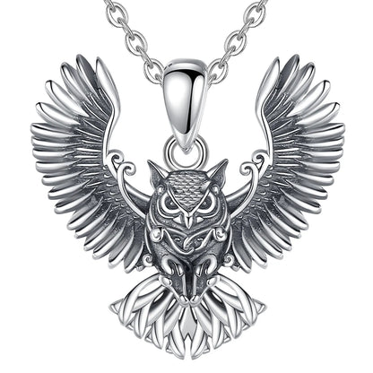 925 Sterling Ezüst bagoly medál