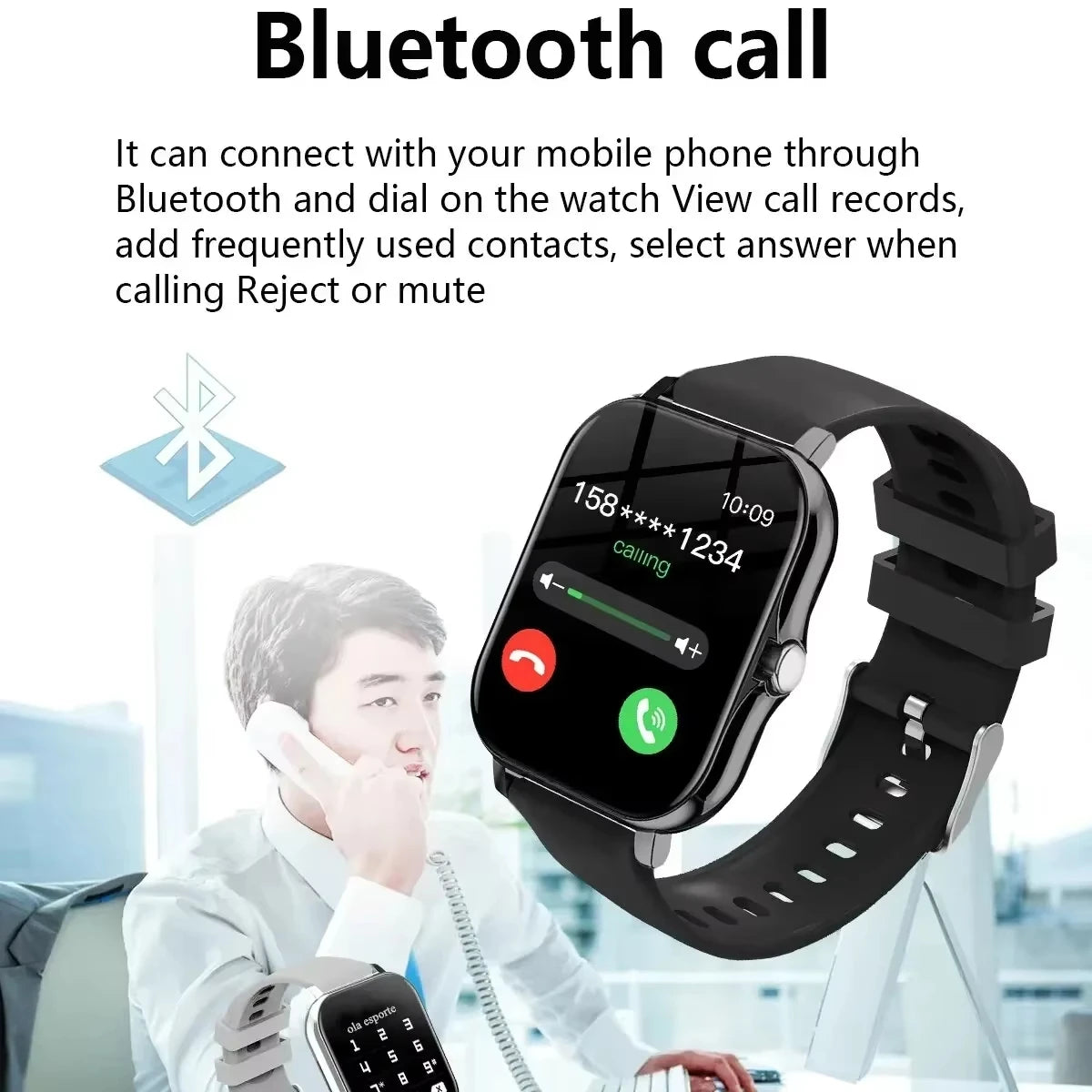 Xiaomi sport-fitness okosóra Bluetooth-os híváskezeléssel Android és IOS kompatibilitással