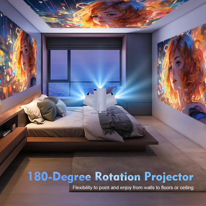 SLÁGER TERMÉK!!!! - HY300 PRO hordozható vezeték nélküli wifi projektor, 4K
