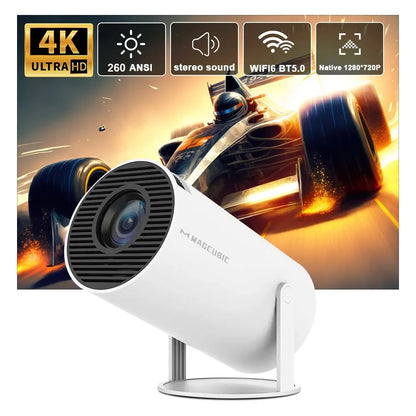 SLÁGER TERMÉK!!!! - HY300 PRO hordozható vezeték nélküli wifi projektor, 4K