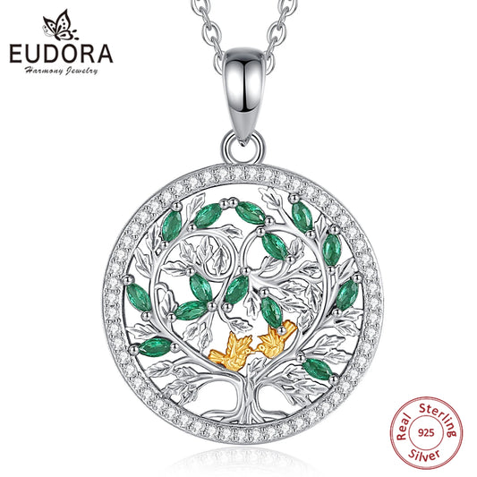 Zöld cirkónia kövekkel díszített 925 sterling ezüst medál