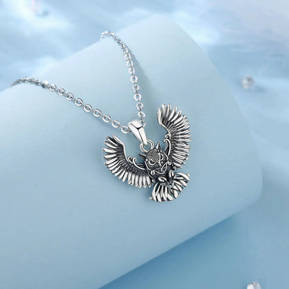 925 Sterling Ezüst bagoly medál