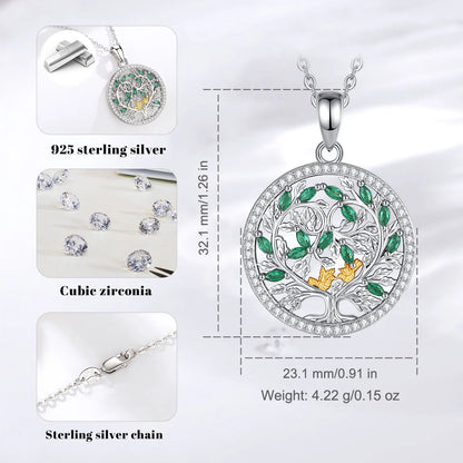 Zöld cirkónia kövekkel díszített 925 sterling ezüst medál