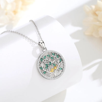 Zöld cirkónia kövekkel díszített 925 sterling ezüst medál