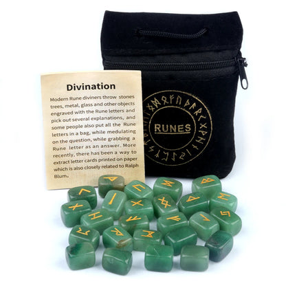 25 db-os Elder Futhark rúnakő készlet