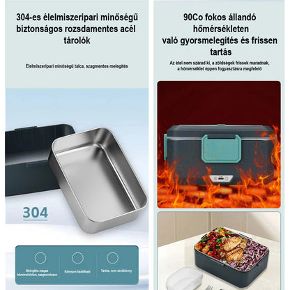 2.5 + 1 literes elektromos ételhordó doboz melegítő funkcióval